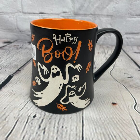 Eli +Ana Happy BOO Ghost Halloween Mug Handmade Ceramics - Picture 1 of 4